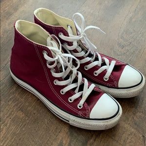 Maroon High Top Converse!